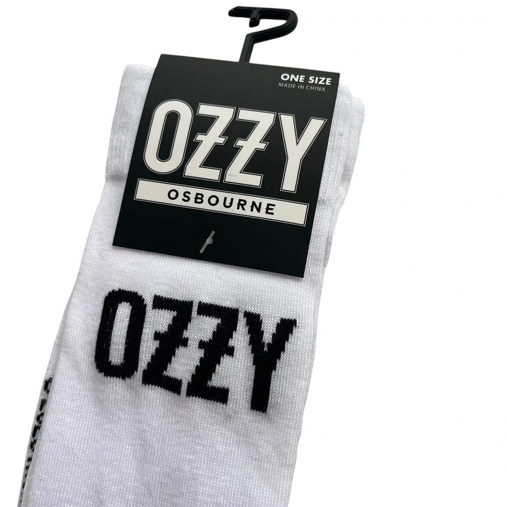 Ozzy Osbourne Black White Crew Socks One Size 2025 Monowise Official Merchandise